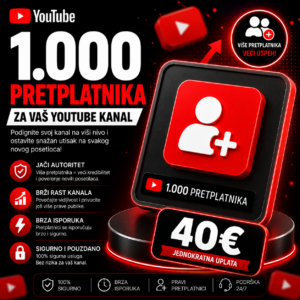 1000 YouTube pretplatnika za kanal