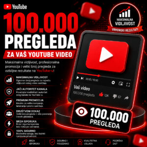 100000 YouTube pregleda za video