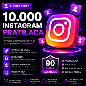 10000 Instagram pratilaca Budget paket