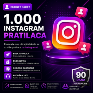 1000 Instagram pratilaca Budget paket