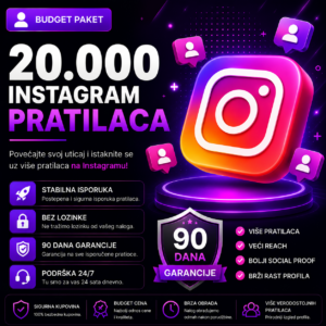 20000 Instagram pratilaca Budget paket