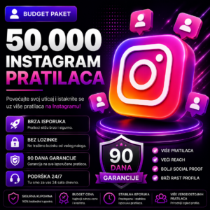 50000 Instagram pratilaca Budget paket