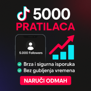 5000 TikTok pratilaca za profil