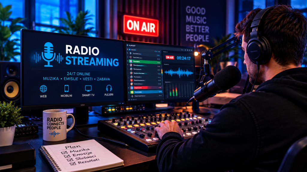 Online emitovanje internet radio programa 24/7